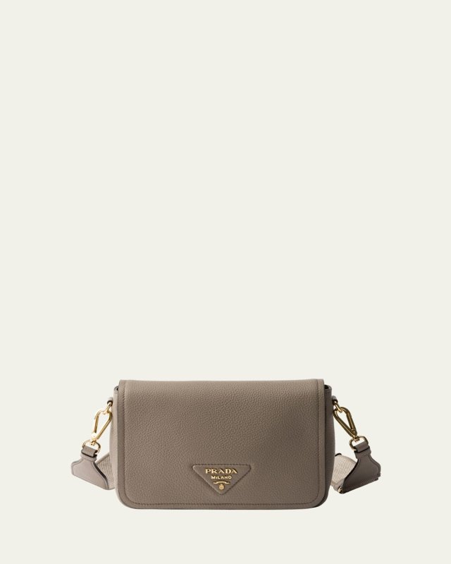 Daino Flap Soft Leather Crossbody Bag